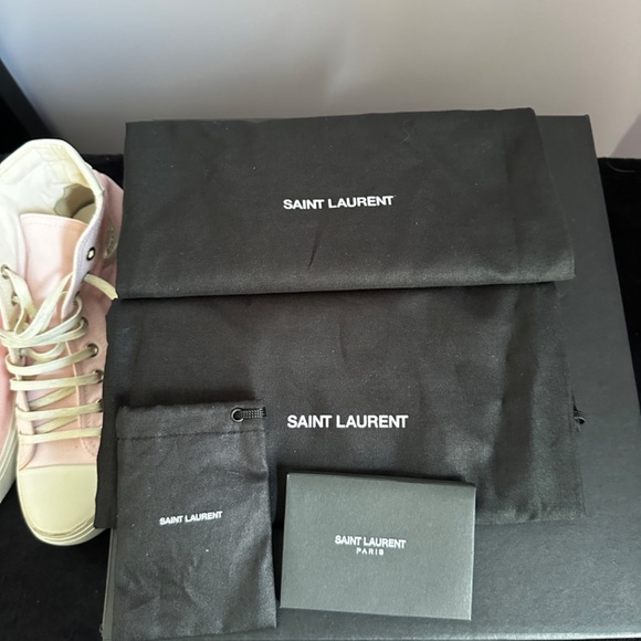 Saint Laurent Pink Bedford Hi-Top Sneakers - Picture 14 of 15